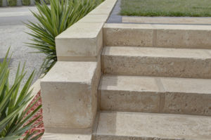 Limestone Steps using Mortar